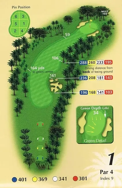 Palm Hills Golf Club hole 1