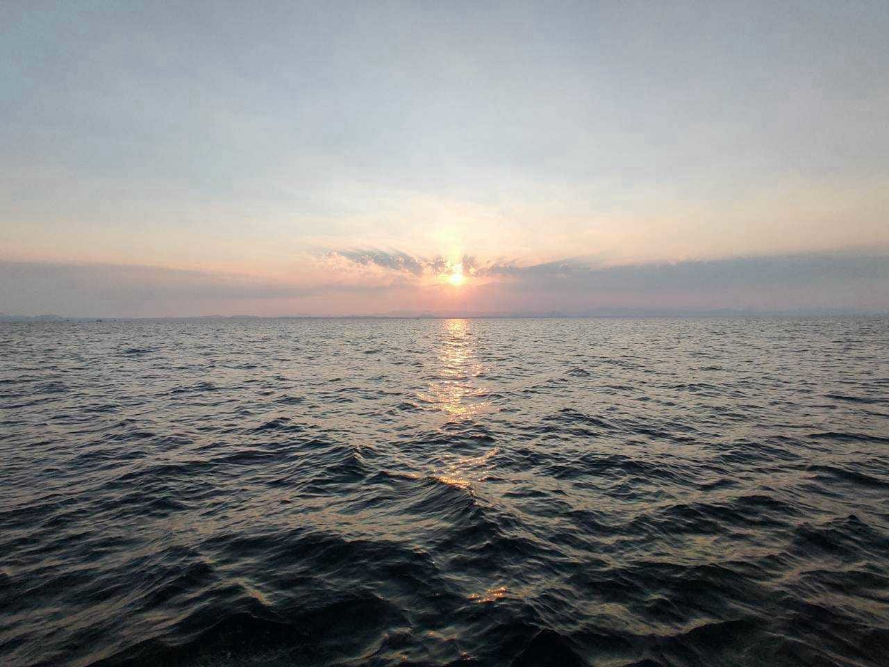 Sunset from the island