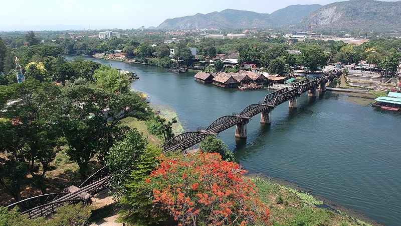 The iconic Bridge over the River Kwai — Kanchanaburi